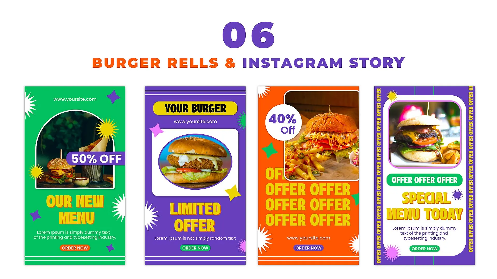Burger Menu Insta Reel And Story